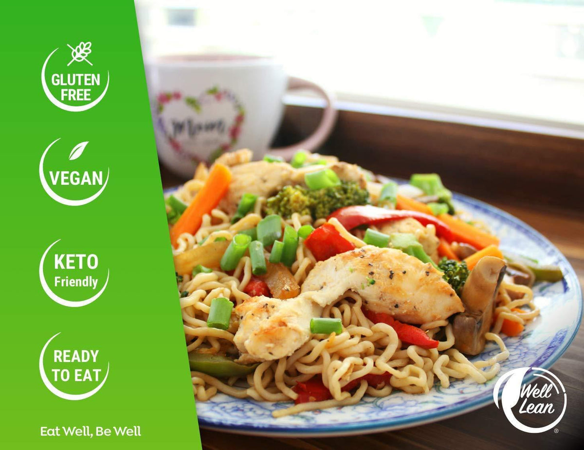 Organic Konjac Shirataki Noodles   Zero Carb Keto Pasta USDA Organic Healthy Noodles   Low Carb Pasta   100% Plant Based Ready to Eat   6 Pack (12 Servings)