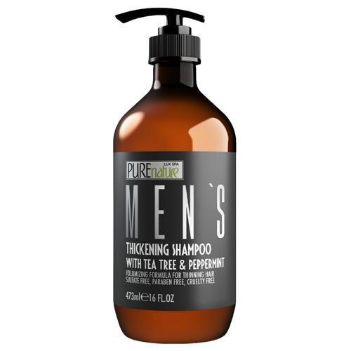 Mens Shampoo Sulfate Free for Thinning Hair 16 Fl Oz Volumizing and Hair Thickening Salon Grade Professional Formula for Thin and Fine Hair Men Strengthening Paraben Free Shampoo