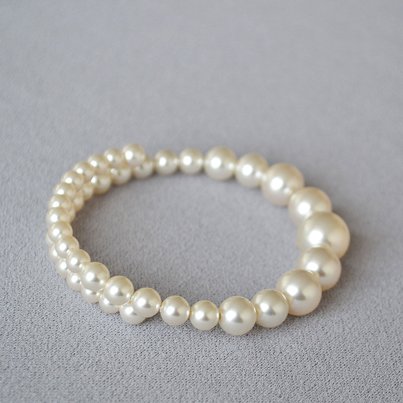 Gradient-Size Pearl Fashion Bracelet For Elegant Ladies