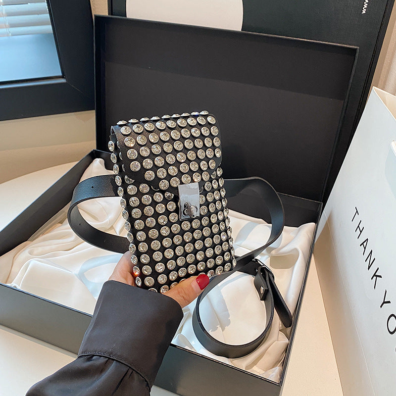 Single-shoulder Bag Instagram-style Rhinestone Design