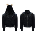 Fake Two-piece Hooded Sweatshirt Jacket For Winter