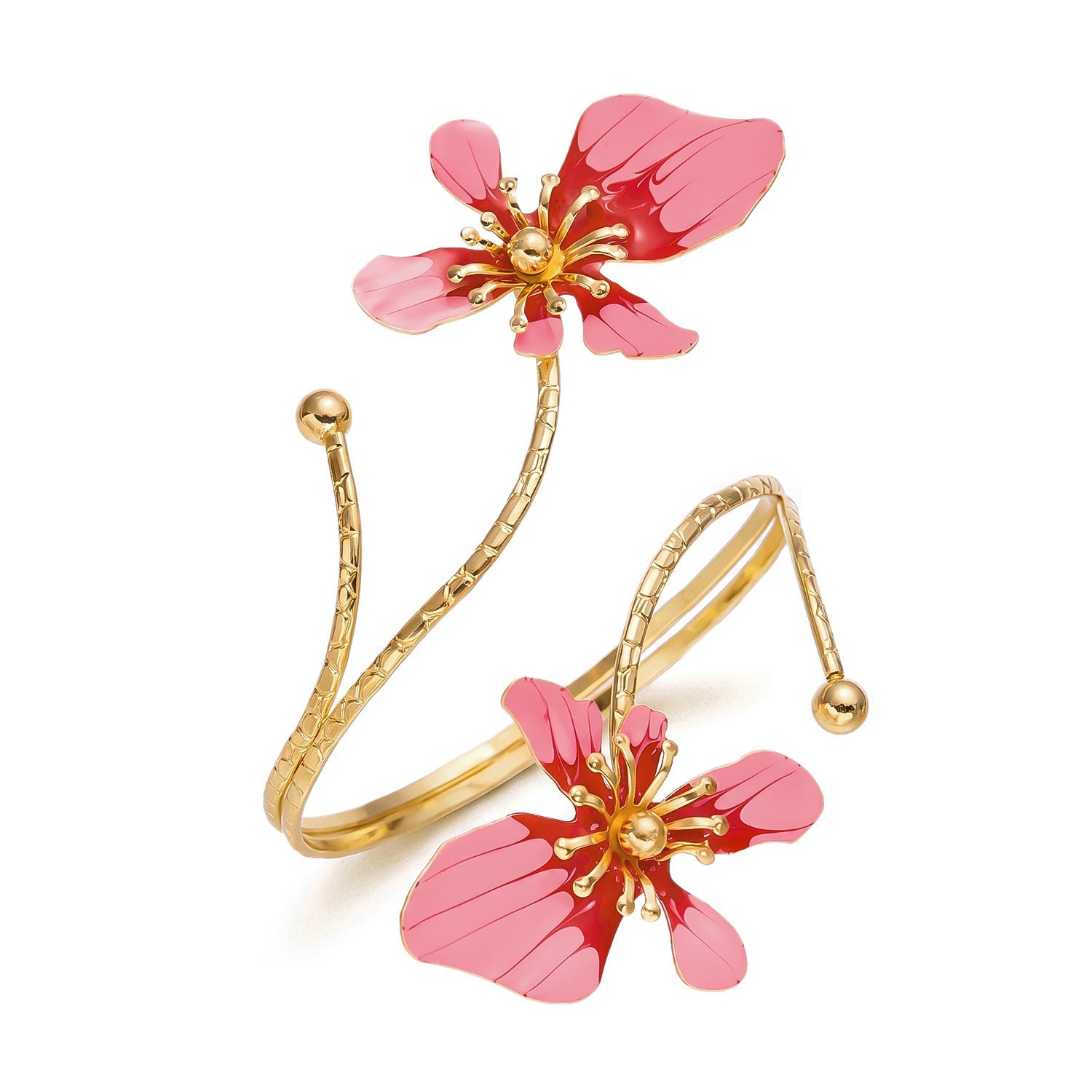 Exaggerated Hollow-out Metal Flower Anklet