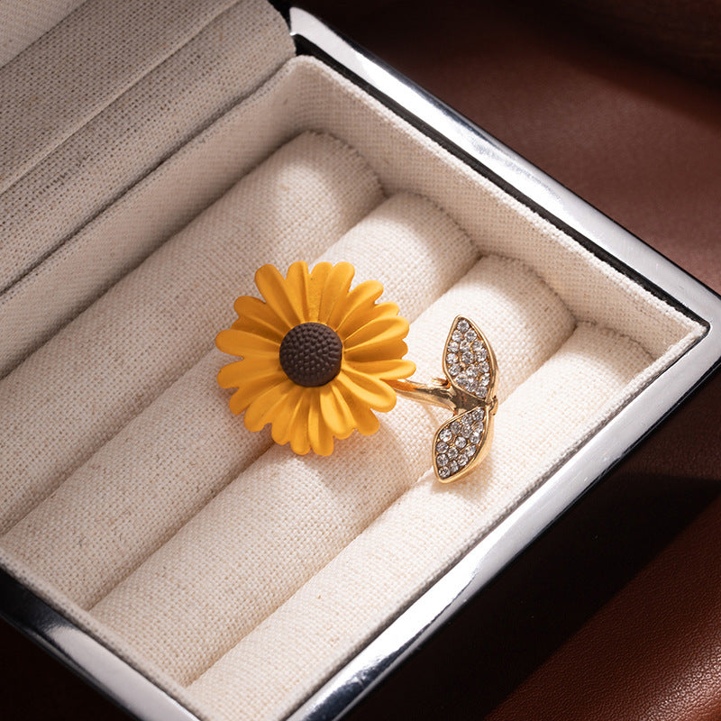 Sunflower Corsage Brooch Exquisite Niche-Design Pin Accessory