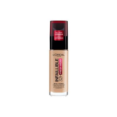 Loreal Paris Infaillible 32H Fresh Wear Vitamin C Foundation - Long Lasting, Natural Finish, 145 Rose Beige