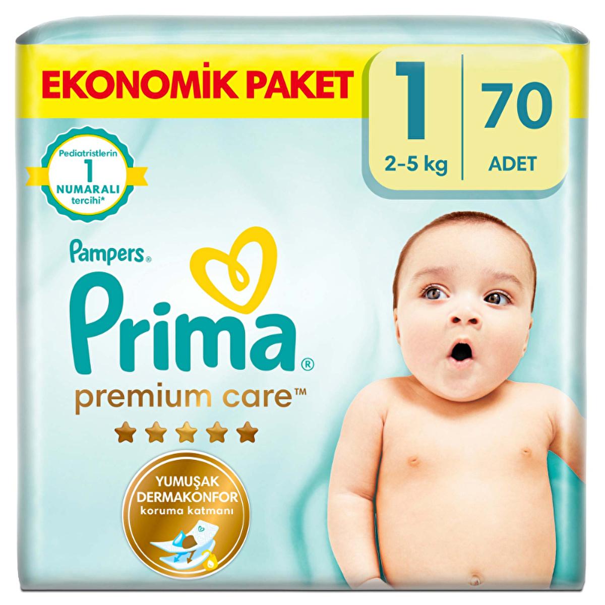 Prima Pampers Premium Care Baby Diapers - Ultra Soft, Leak Protection, Dermatologically Tested - Newborn Essentials