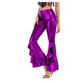 Women's Slim-fit Leather Bell-bottom Pants