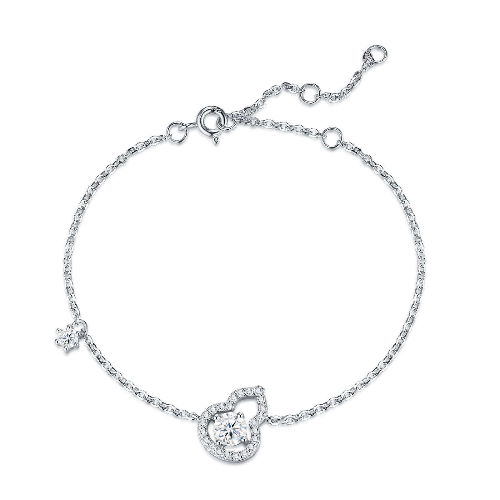 New Sterling Silver Gourd Bracelet For Women