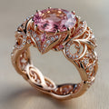 Niche Minimalist Copper Ring With Zircon Inlay