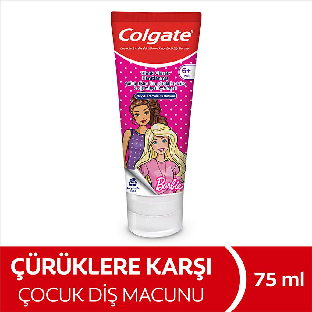 Colgate Barbie Batman Children's Toothpaste: Fun Fluoride Protection for Kids, Cavity Defense - 75ml