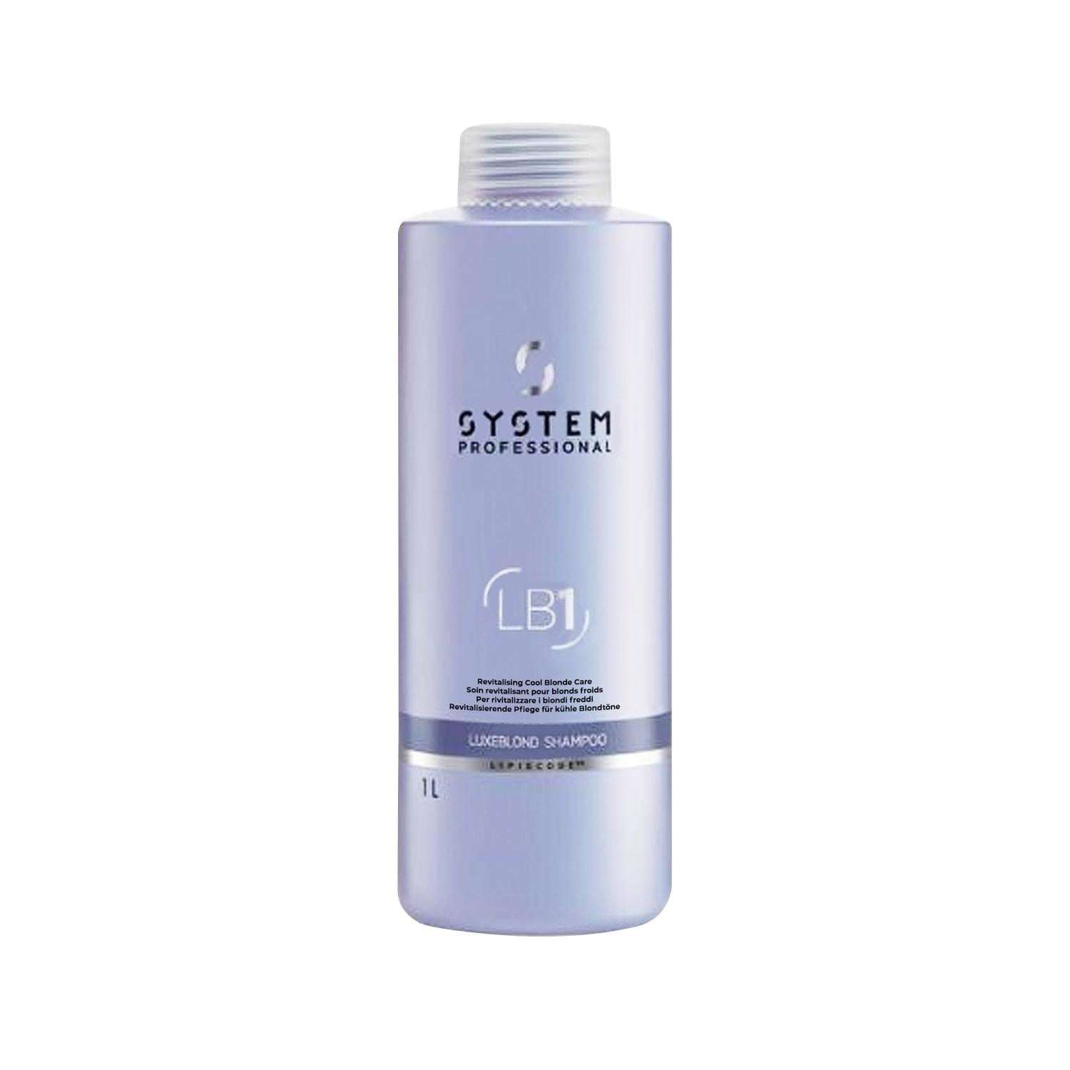 Wella System Professional LuxeBlond Shampoo 1000ml - High-Quality Blond Hair Care