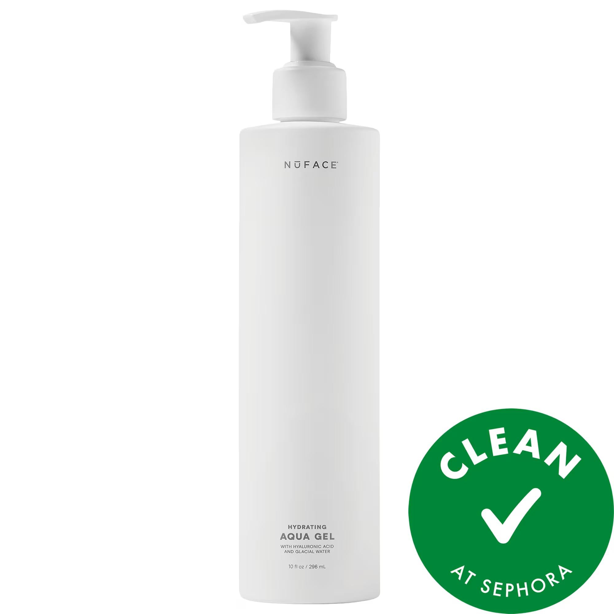 NuFACE Hydrating Aqua Gel: 24-Hour Moisture, Enhance Microcurrent Results, Plump & Smooth Skin with Hyaluronic Acid