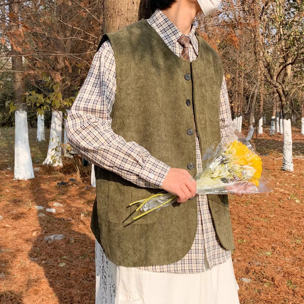 New Versatile Retro-chic Casual Corduroy Vest