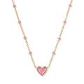 Geometric Irregular Cross And Heart Necklace