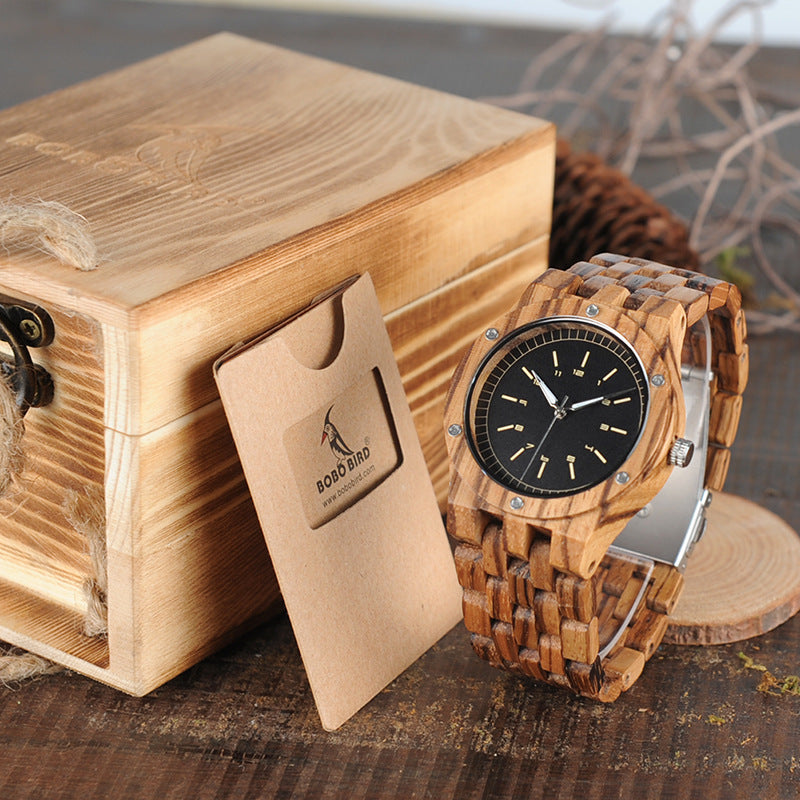 Wooden Pointer Style Quartz Watch
