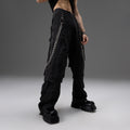 Heavy-duty Metal Belt Chain For Workwear Pants Faux Two-piece Design