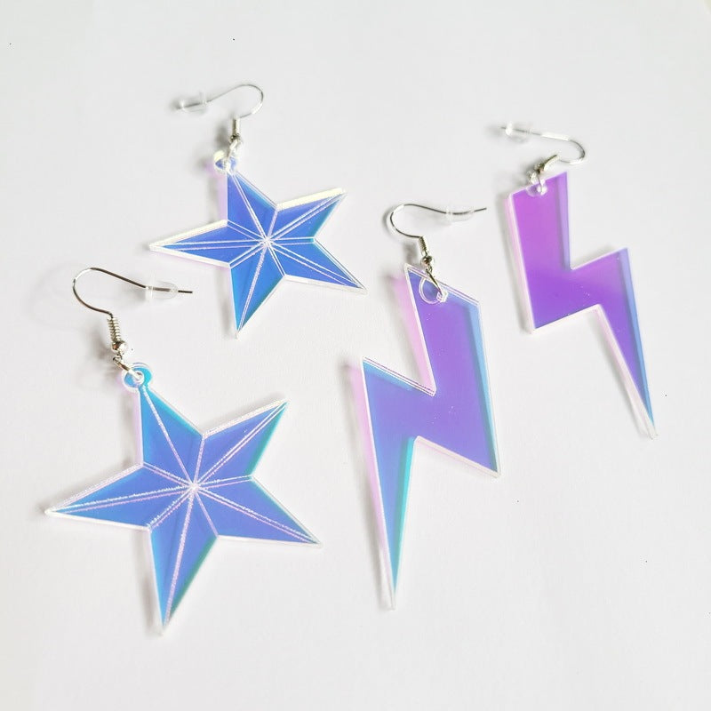 Color-Changing Acrylic Hollow Stud Earrings