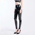 High-elastic Base Leggings With A Glossy Glue-coated Finish For Women