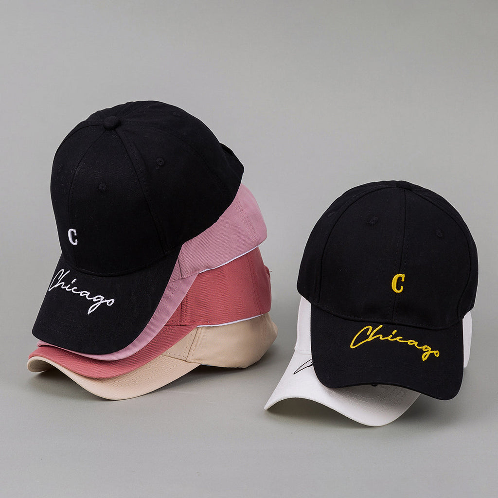Men's And Women's Solid-color Embroidered Letter C Baseball Cap, Suitable For Best Friends Going Shopping And Having A Summer Picnic. Soft-top, Versatile Beanie Hat.