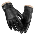 Men's Fleece-lined Windproof Sheepskin Gloves
