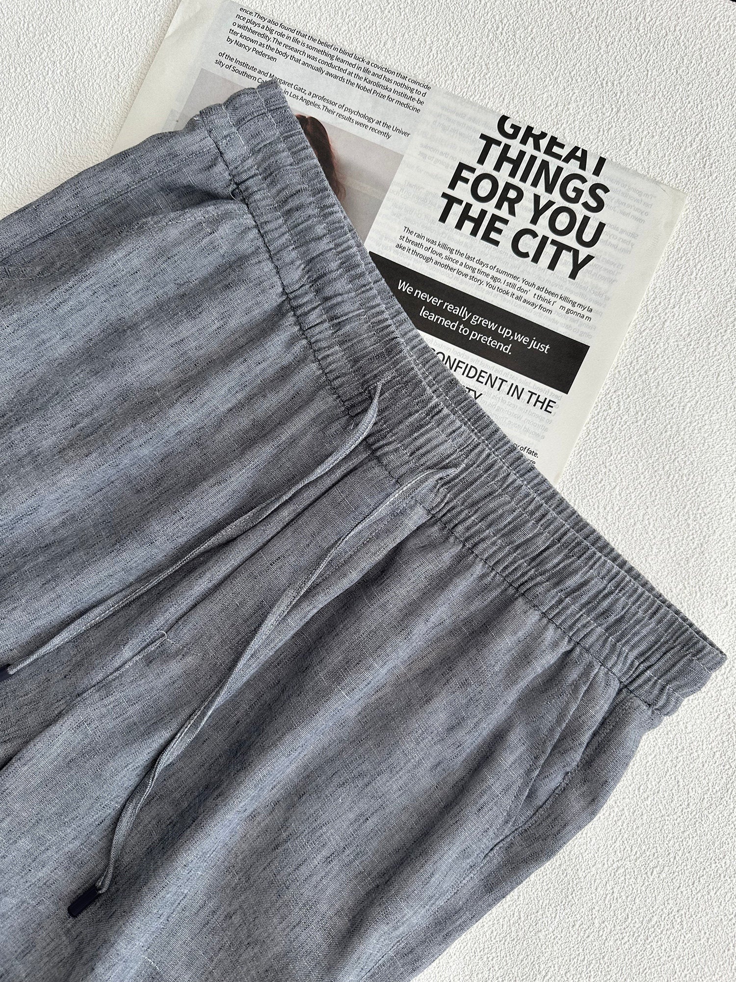 Mens Lightweight Cooling Loose-fit Casual Pants