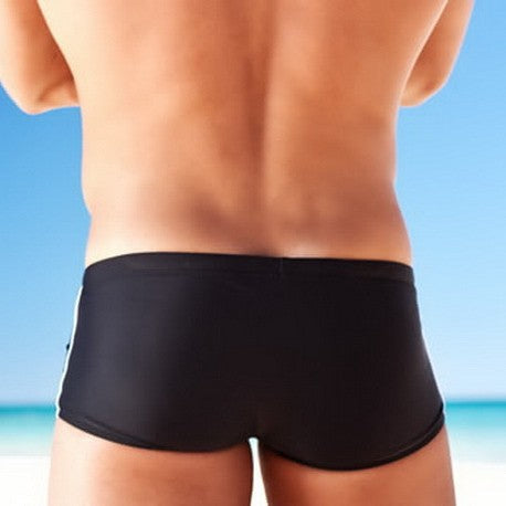 Mens Nylon Boxer Swim Trunks