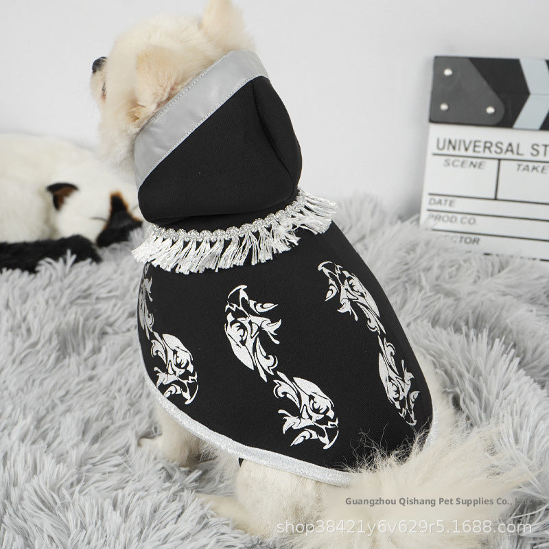 Pet Halloween Cape-Black-Size M-1 piece