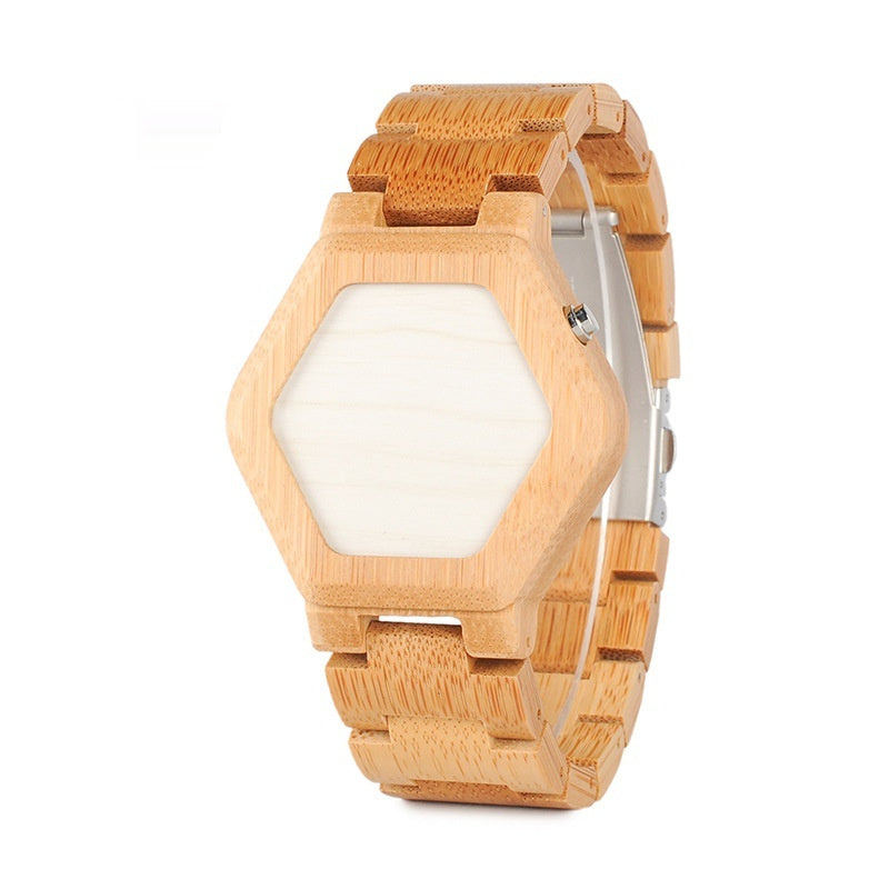 Classic Wooden Quartz Analog Watch