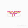 S925 Sterling Silver Bow Buckle Ring