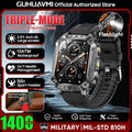 New Military 1400mAh Battery Smart Watch With LED Flashlight