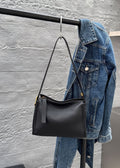 Baidie Leather Women's Bags Cross-Border Customizable First-Layer Cowhide Shoulder Bag Commuter Underarm Bag Large Capacity Crossbody Bag
