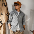 Casual Edgy-chic Vertical-striped Artistic Shirt