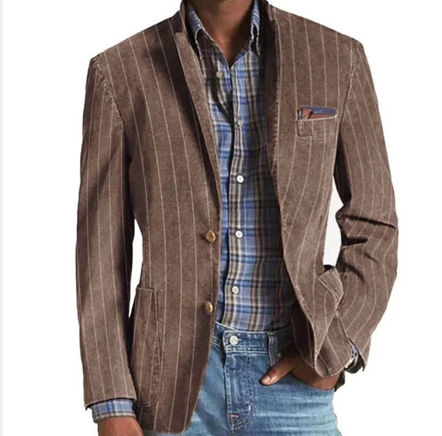Mens Casual Plaid Jacket With Digital Print