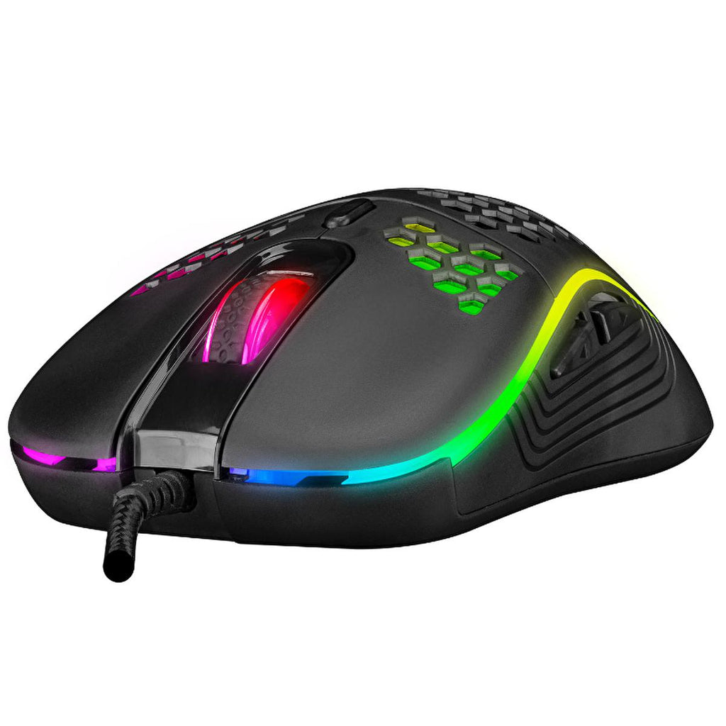 Everest SM-G66 X-HOLE 8000dpi LED Gaming Mouse - High Precision, 7 Programmable Buttons, RGB Lighting