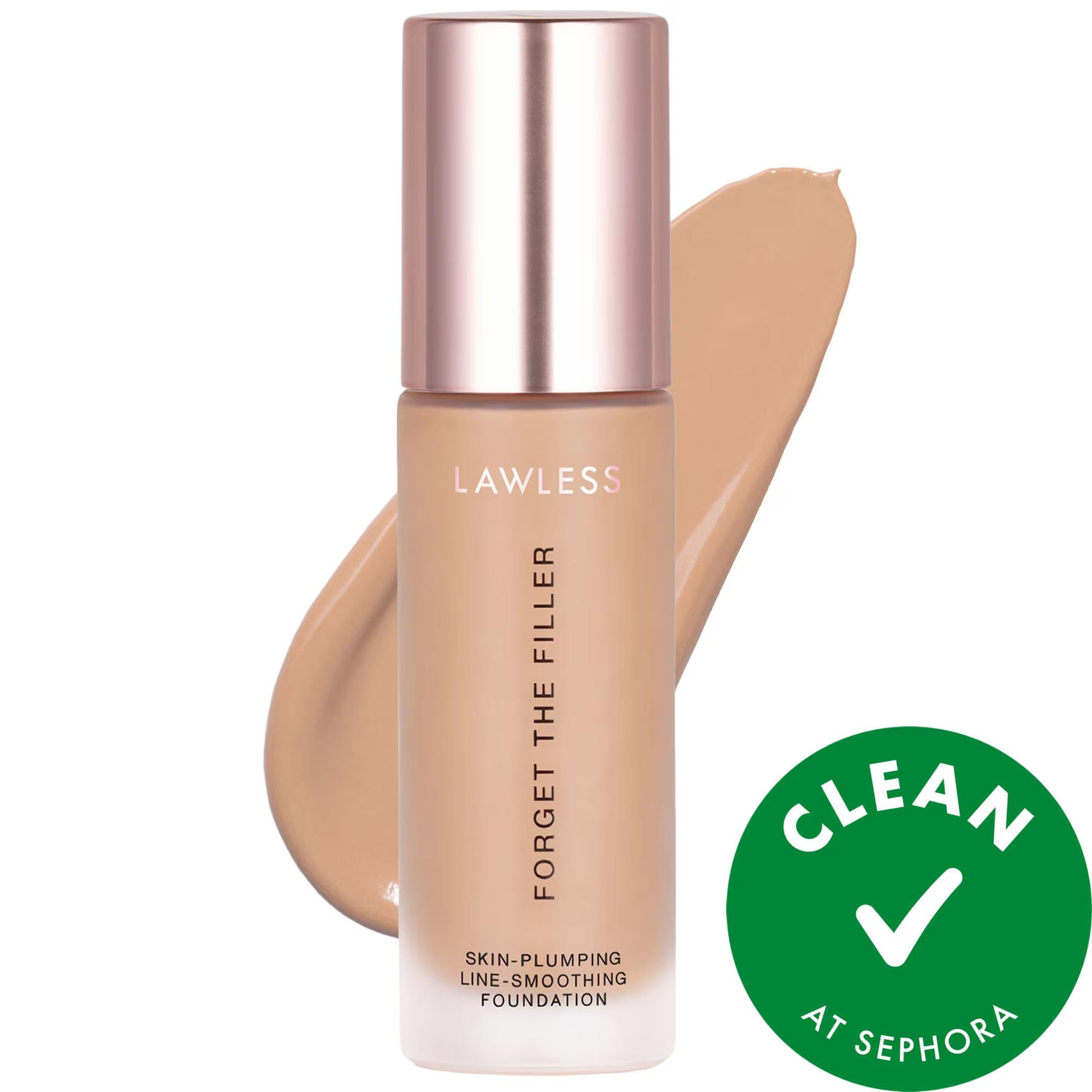 Forget The Filler Skin-Plumping Foundation: Full Coverage, Line Smoothing, Anti-Aging, Vegan, Gluten & Cruelty-Free - Natural Finish for Sensitive Skin