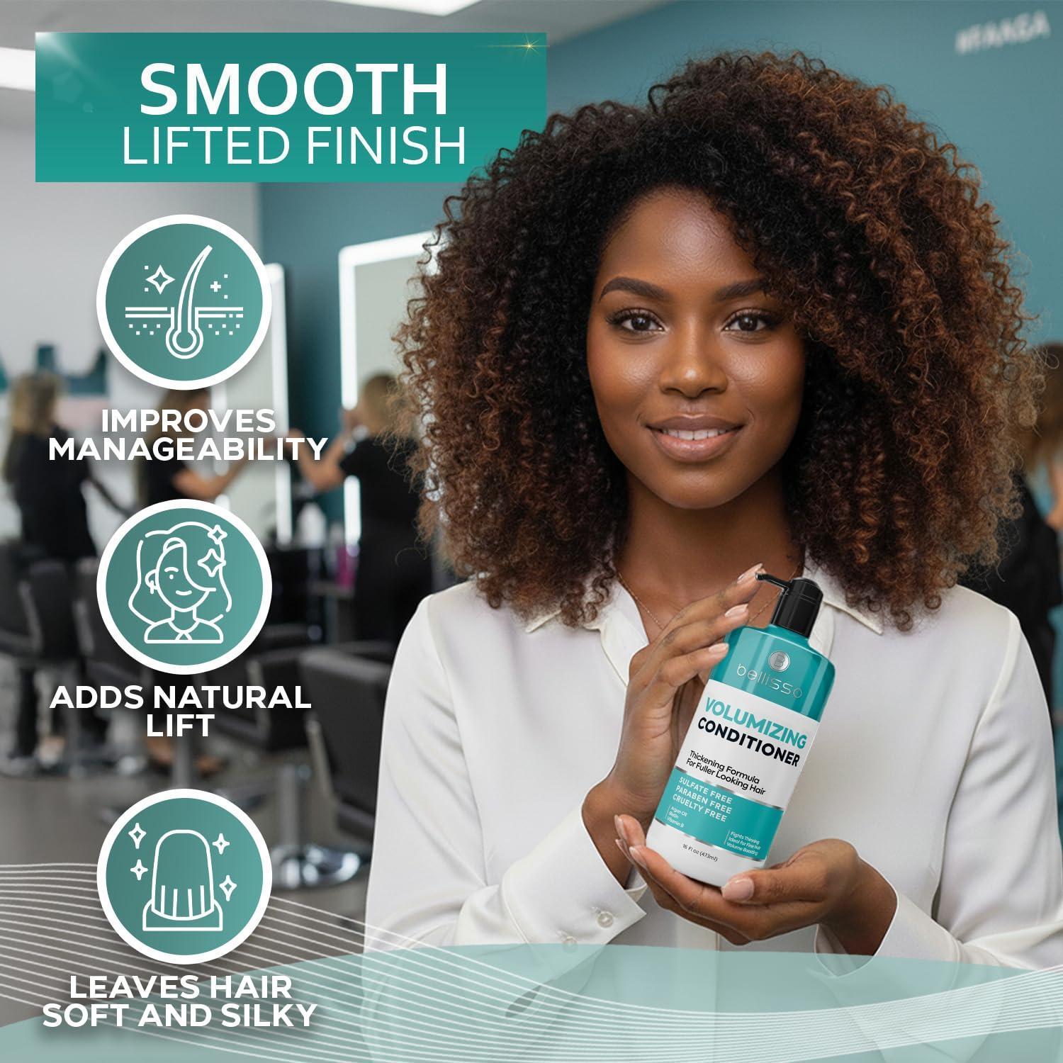 Volumizing Shampoo and Conditioner Set 16 Fl Oz Set of 2 Sulfate Free Thickening Formula for Fine and Thin Hair Volume Boost Professional Salon Hair Care for Men and Women