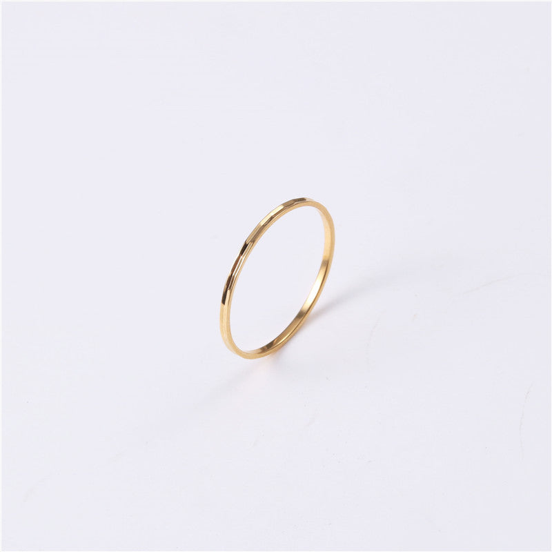 Titanium Steel Gold Plating 18K Gold Ring