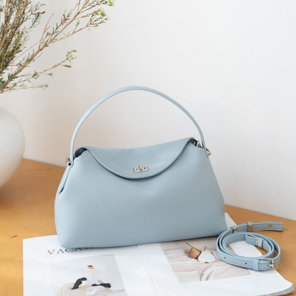 Genuine Leather Commuter Versatile Single-shoulder Women's Crossbody Bag, Simple, Large Capacity, Premium First-layer Cowhide Handbag