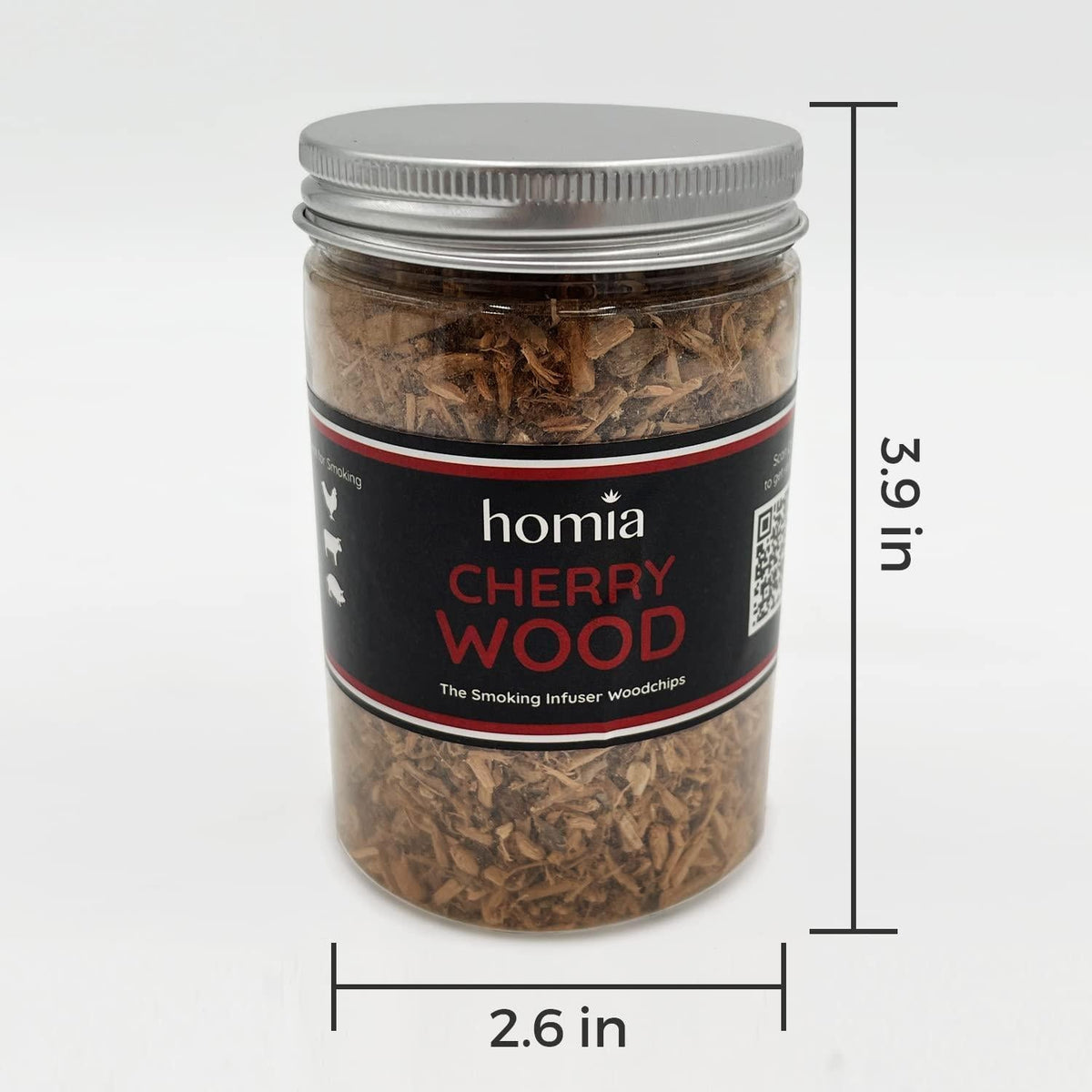Wood Chips Set for Smoking Infuser Apple Cherry Hickory Pecan Wood 5 Pcs Set
