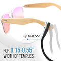 Eyeglasses String Holder Strap Glasses Cords 4 Pcs Black Adjustable 27 inch Long