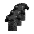 Mens Three-Piece Ice-Silk Quick-Drying Sports Short-Sleeve Top Set