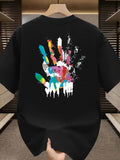 Color-Block Fashion 3D-Printed Summer Mens T-Shirt