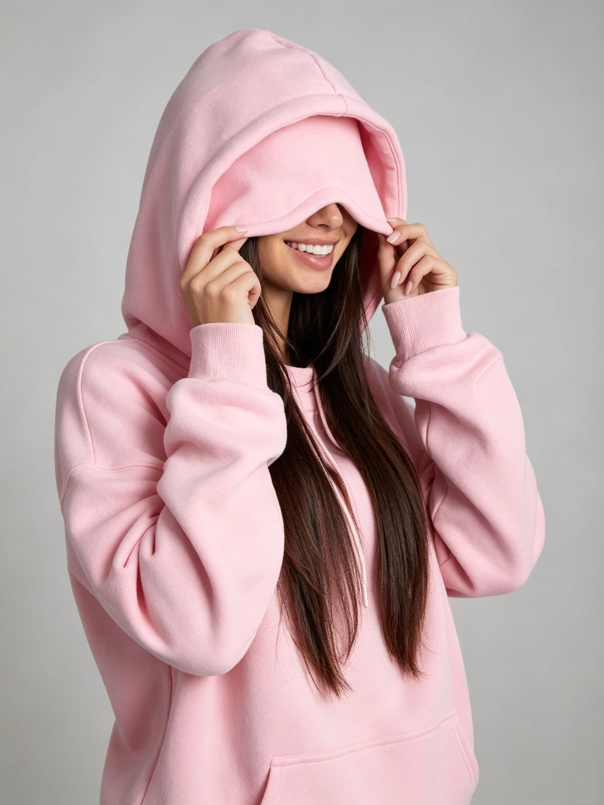 Women's Hooded Unisex Set With Eye Mask And Fleece Lining