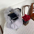 Lightweight Versatile Drawstring Ruffled Mesh Single-shoulder Bag