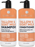 Beef Tallow Shampoo and Conditioner Set with Goat Milk 16.9 Fl Oz Pack of 2 Sulfate Free Moisture for Women Men For Dry Itchy Scalp Hydrating Thickening Volume Care for Thinning Hair