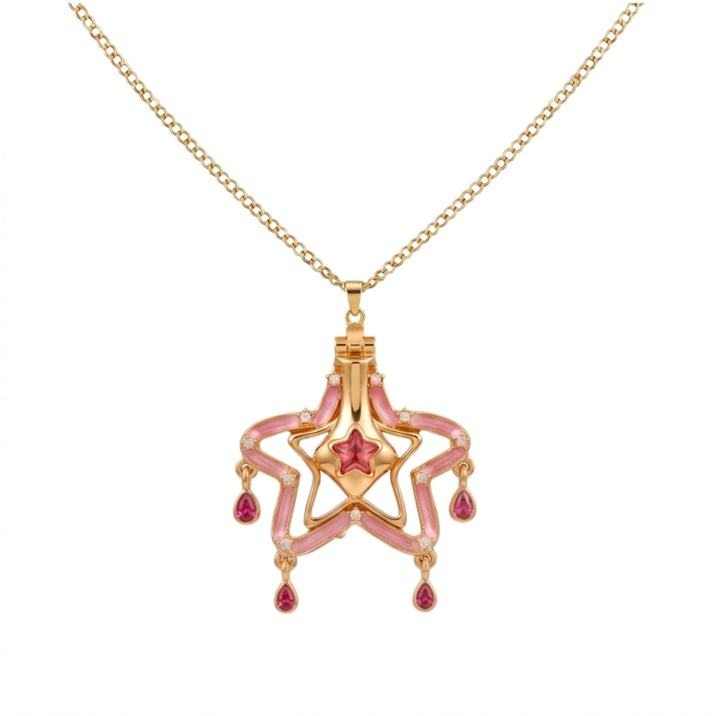 Creative Colorful Quicksand Bottle Zircon-Inlaid Necklace