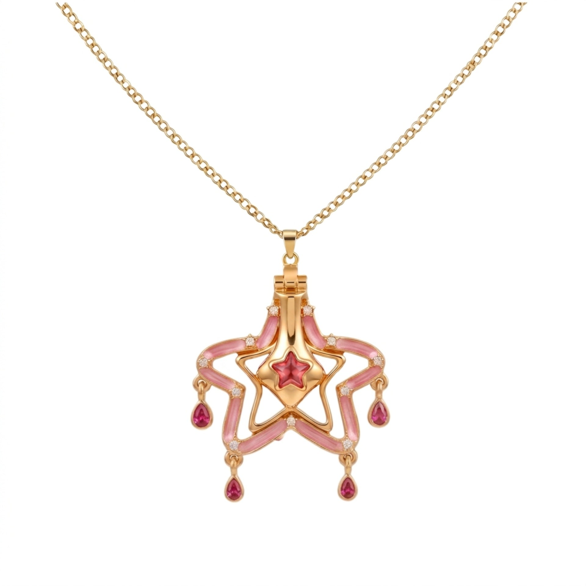 Creative Colorful Quicksand Bottle Zircon-Inlaid Necklace