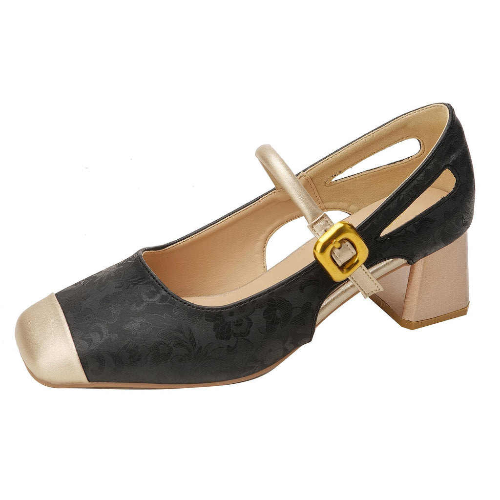 Womens Shoes Soft-soled Fashionable High Heels Outerwear Mary Jane High Heels