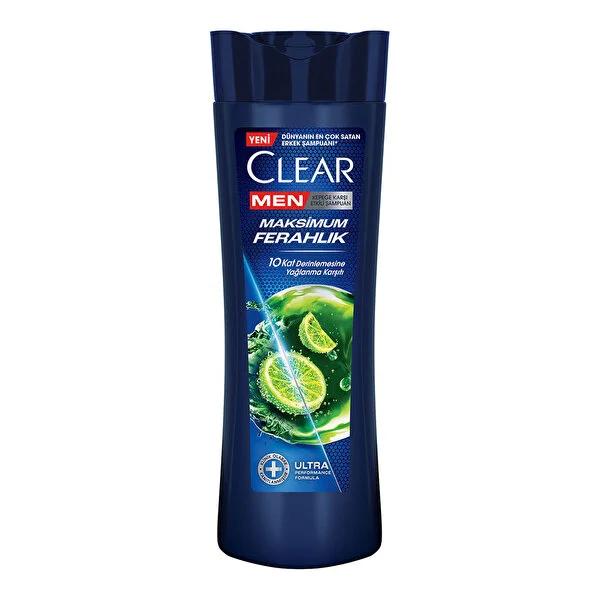 Clear Men Maximum Refreshness Shampoo for Oily Scalp - 11.83 fl oz - Anti-Dandruff, Lemon Extract, 3ZeroTech Technology