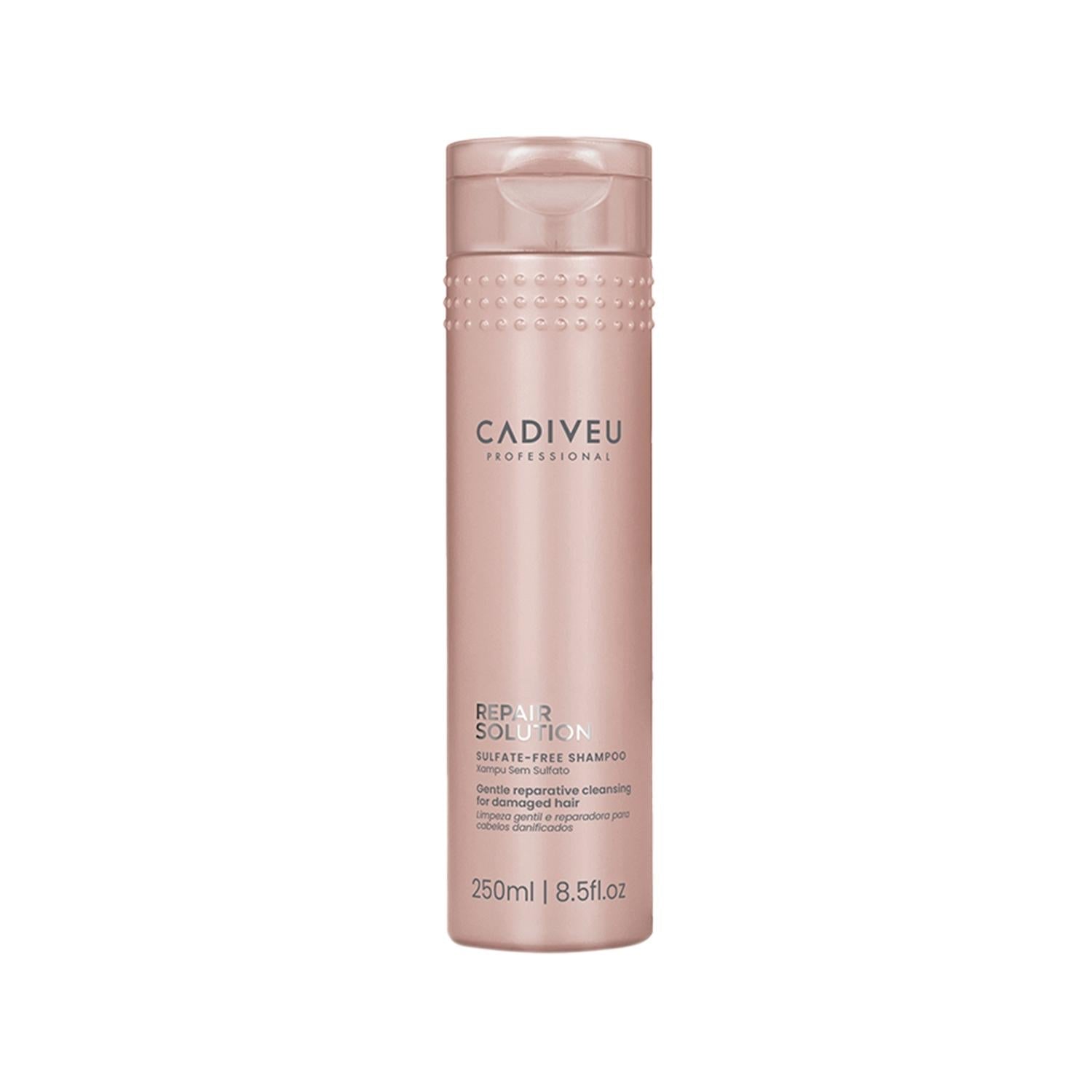 Cadiveu Sulfate-Free Shampoo - Repair Solution for Damaged Hair, Gentle & Nourishing, 8.45 fl oz