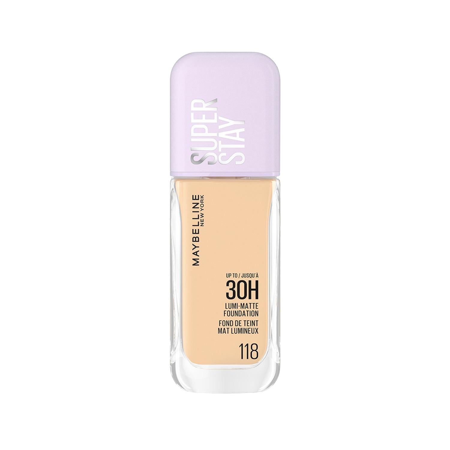 Maybelline New York Super Stay Lumi Matte Foundation - Long-Lasting, Matte Finish, Shade 118